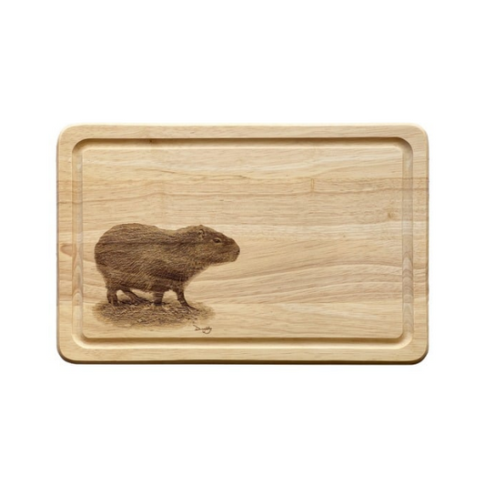 Capybara design small chopping board image of front 