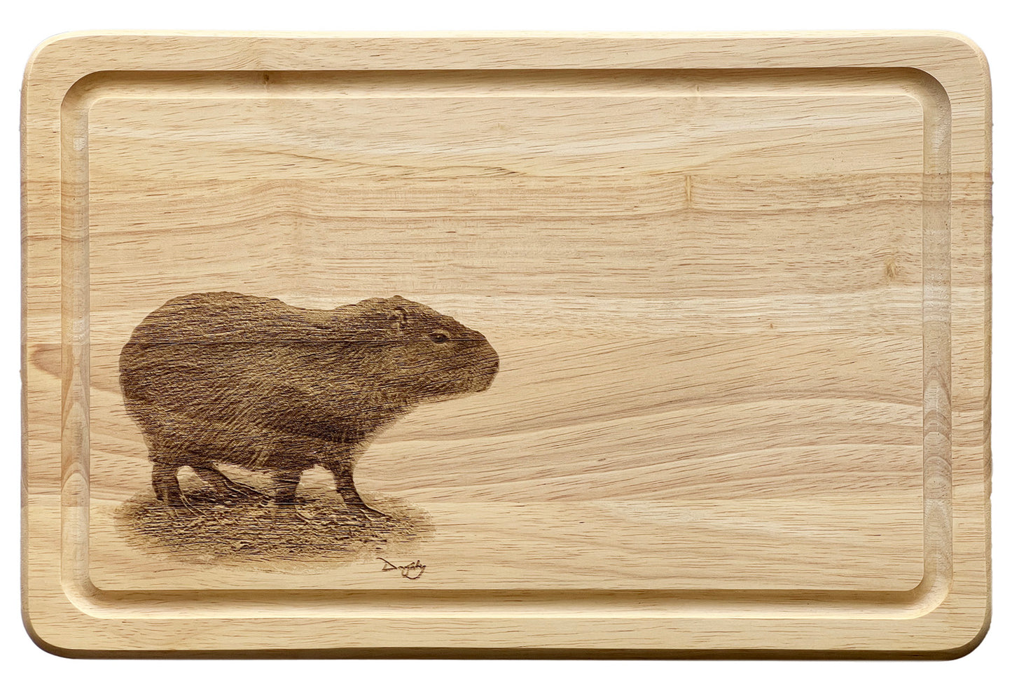Capybara design small chopping board image of front 