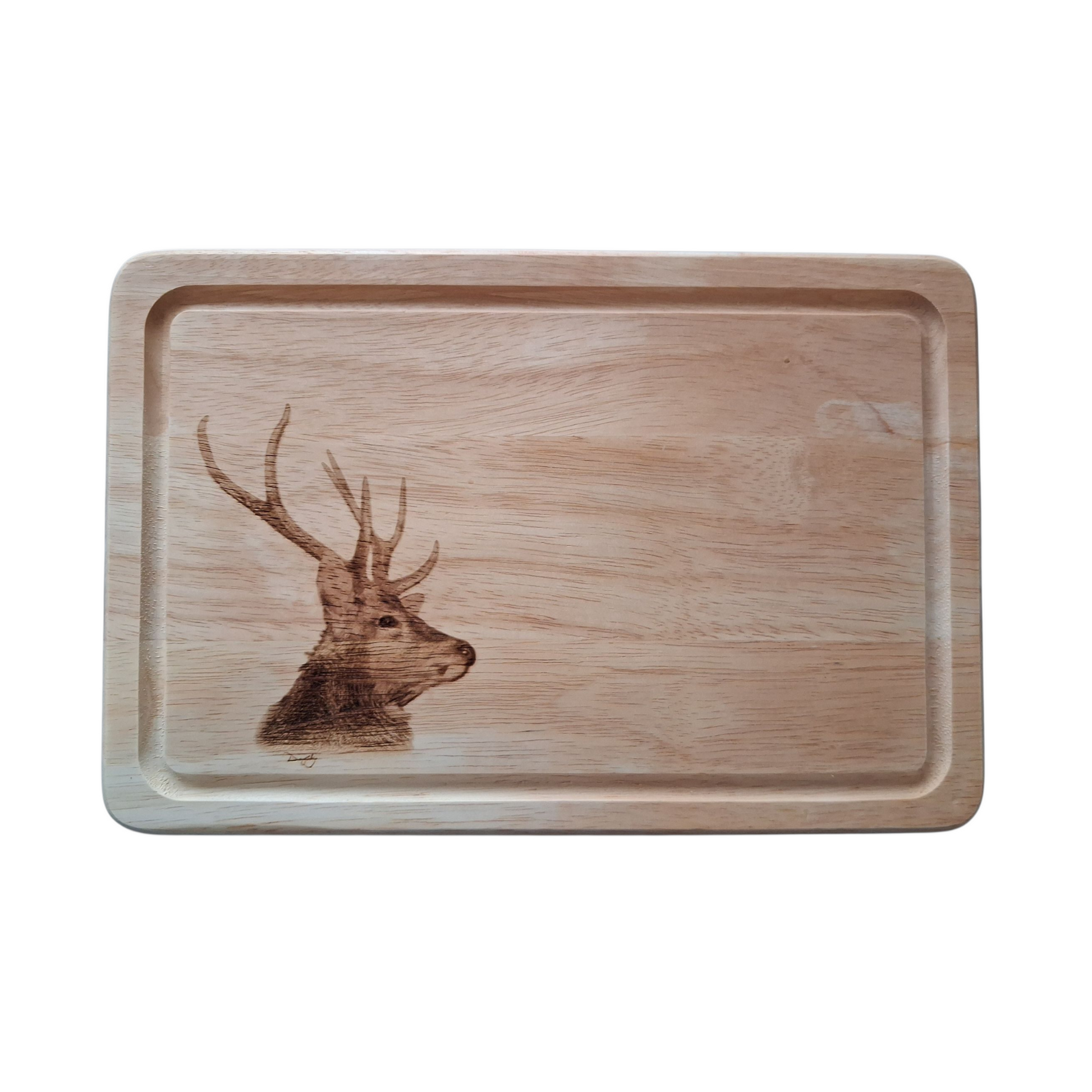 Stag Design Small Chopping Board image of front 