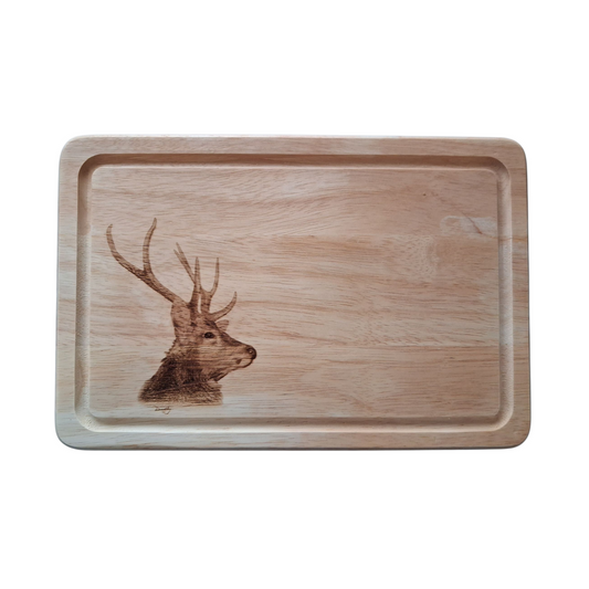 Stag Design Small Chopping Board image of front 