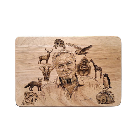 David Attenborough 100th Birthday Small Chopping Board (30x20x1.7cm)