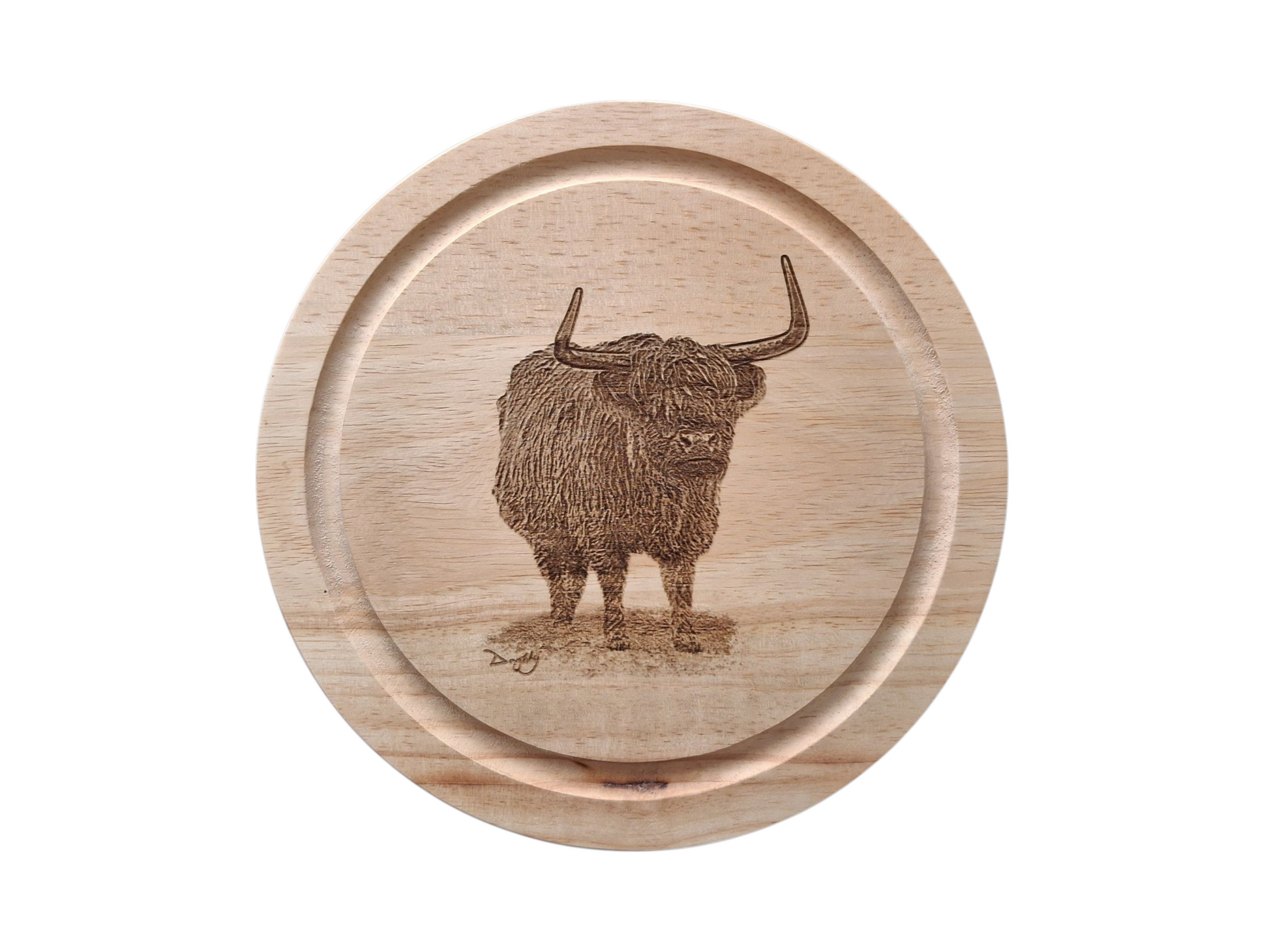 Highland Cow Design Cheese Set with Tools photo close