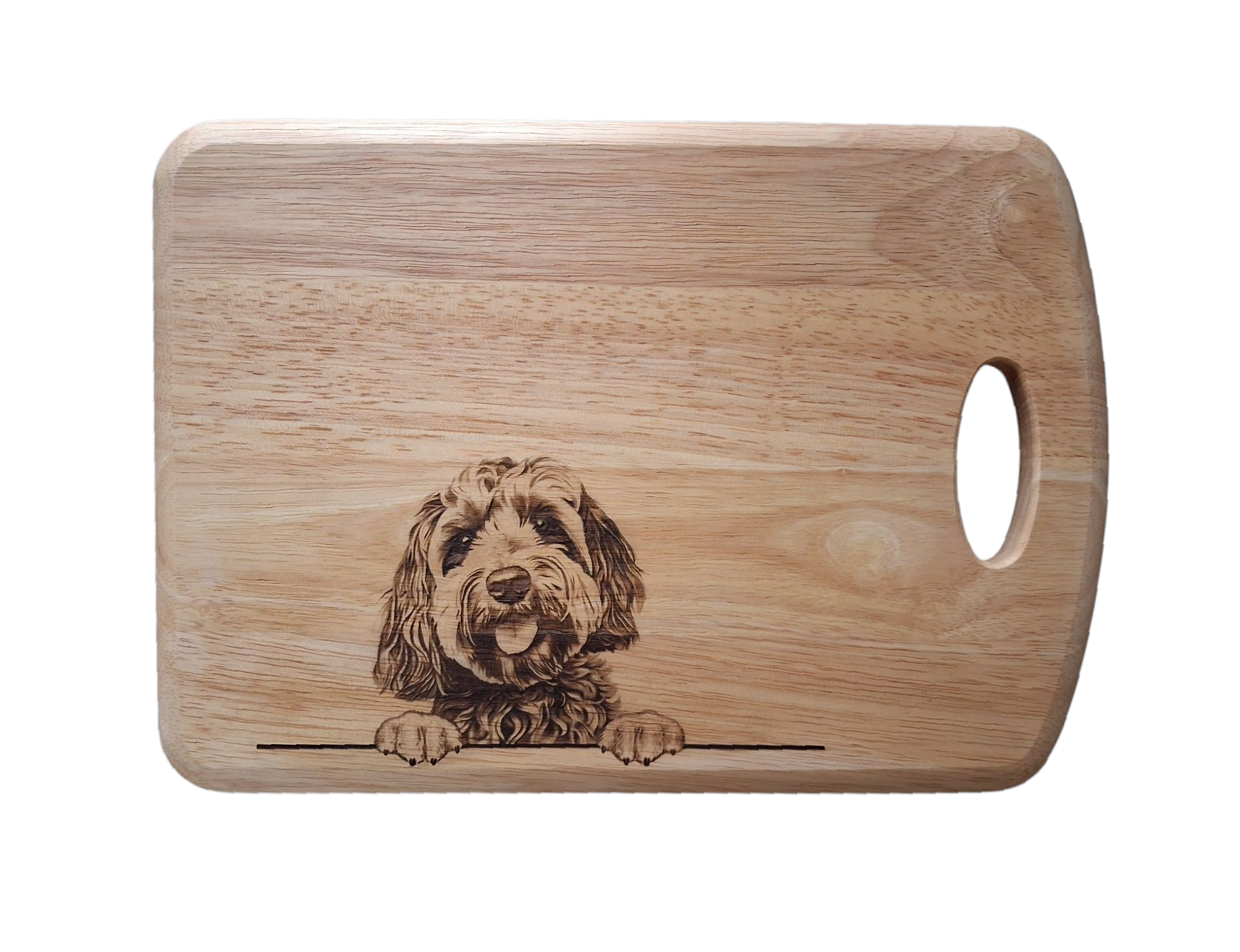 Cockapoo Dog Design Chopping Board Photo Front