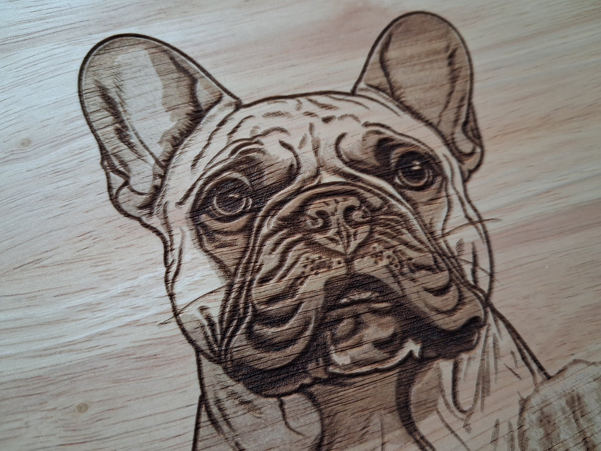 French Bulldog Design Chopping Board image close-up 