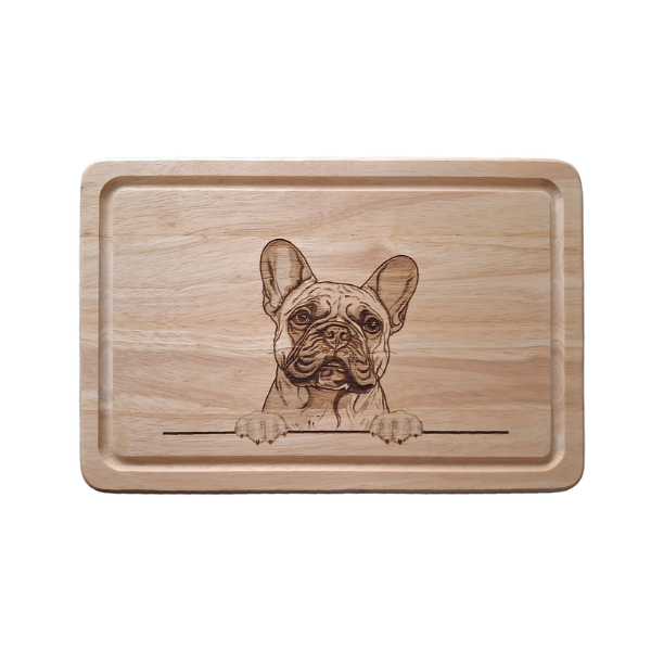 French Bulldog Design Chopping Board image of front 